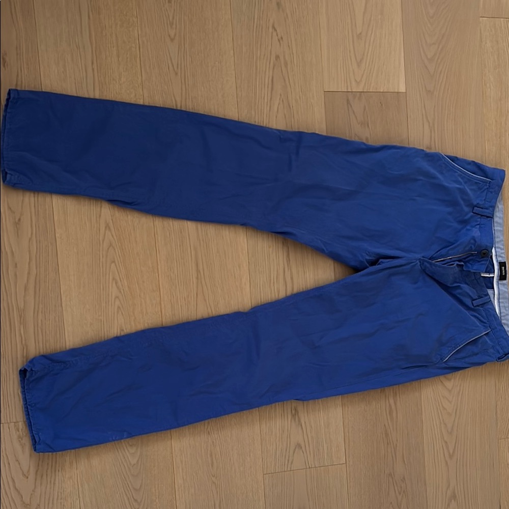 Boss Blue Chinos & Khakis with Classic Straight-Leg Design